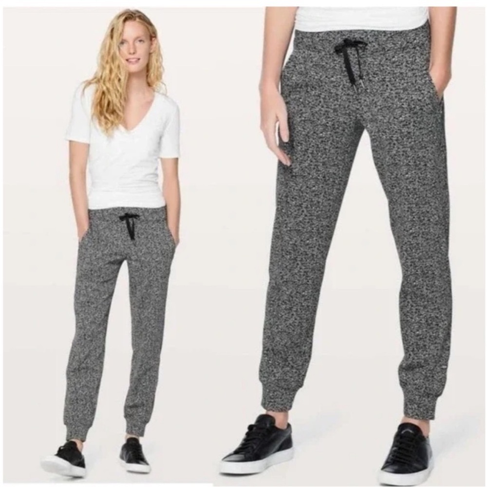Lululemon Ready To Rulu Pant Reconnect Jacquard Luon White Black / Black size 6